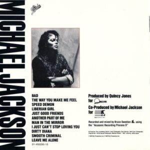 Bad — Album Cover (Back)
